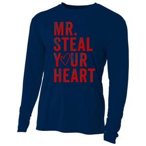 Mr Steal Your Heart Valentines Day Boy Cooling Performance Long Sleeve Crew