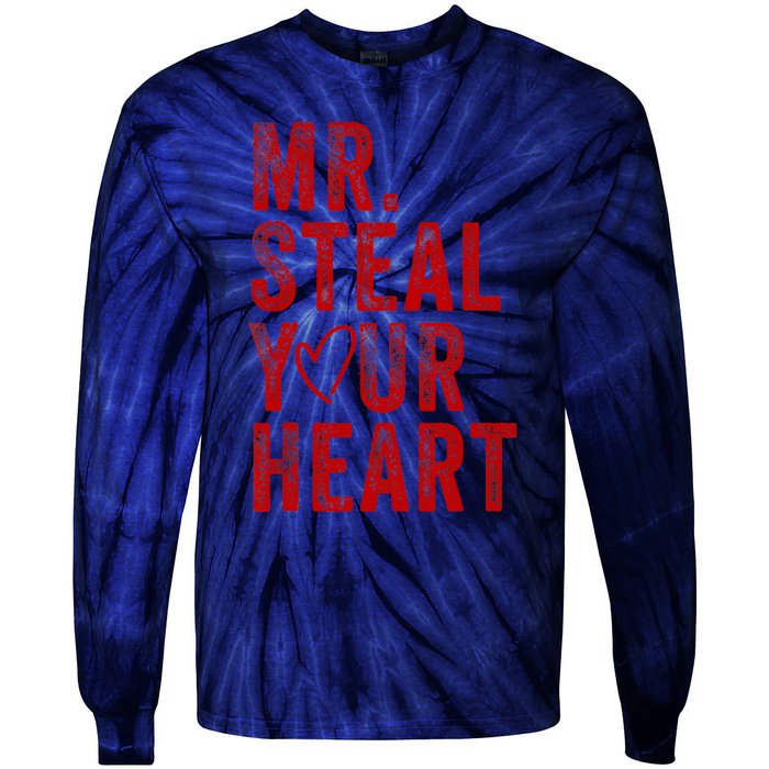 Mr Steal Your Heart Valentines Day Boy Tie-Dye Long Sleeve Shirt