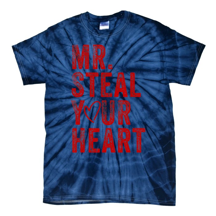 Mr Steal Your Heart Valentines Day Boy Tie-Dye T-Shirt