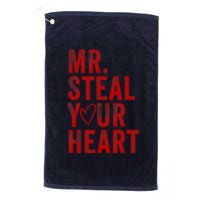 Mr Steal Your Heart Valentines Day Boy Platinum Collection Golf Towel