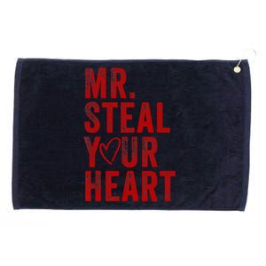 Mr Steal Your Heart Valentines Day Boy Grommeted Golf Towel