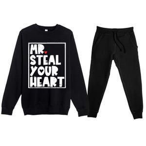 Mr Steal Your Heart Valentines Day Funny Vgiftday Cool Gift Premium Crewneck Sweatsuit Set