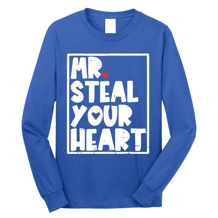 Mr Steal Your Heart Valentines Day Funny Vgiftday Cool Gift Long Sleeve Shirt