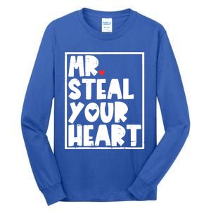 Mr Steal Your Heart Valentines Day Funny Vgiftday Cool Gift Tall Long Sleeve T-Shirt