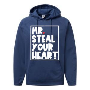 Mr Steal Your Heart Valentines Day Funny Vgiftday Cool Gift Performance Fleece Hoodie