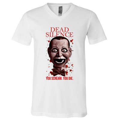 Mary Shaw You Scream You Die Dead Horror Movie Silence You Scream You V-Neck T-Shirt