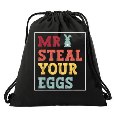 Mr Steal Your Eggs Easter Funny Spring Humor Drawstring Bag