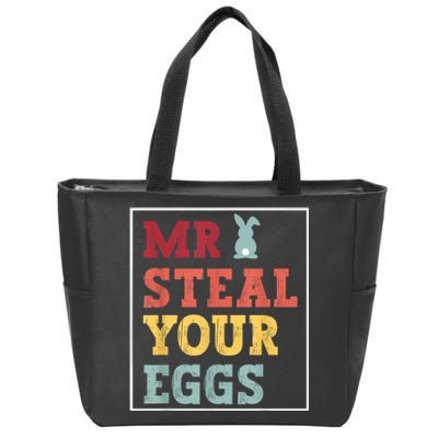 Mr Steal Your Eggs Easter Funny Spring Humor Zip Tote Bag