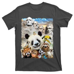 Mt Rushmore Wild Animals Selfie T-Shirt