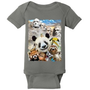 Mt Rushmore Wild Animals Selfie Baby Bodysuit