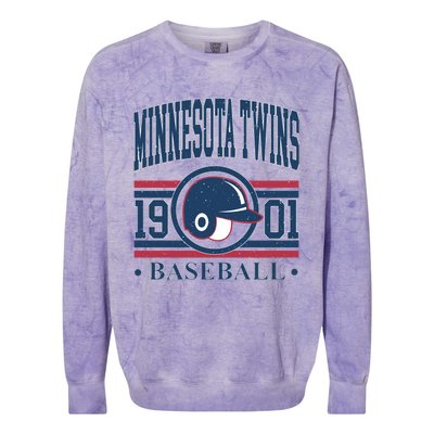 Minnesota Twins 1901 Baseball Team Supporter Colorblast Crewneck Sweatshirt