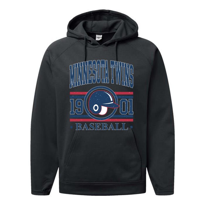 Minnesota Twins 1901 Baseball Team Supporter Performance Fleece Hoodie