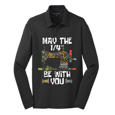 May The 14 Be With You Sew Sewing Machine Seamstress Silk Touch Performance Long Sleeve Polo