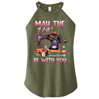 May The 14 Be With You Sewing Machine Quilting Women’s Perfect Tri Rocker Tank