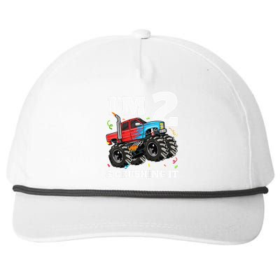 Monster Truck 2nd Birthday Boy 2 Two Year Old Snapback Five-Panel Rope Hat