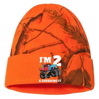 Monster Truck 2nd Birthday Boy 2 Two Year Old Kati Licensed 12" Camo Beanie