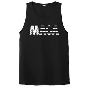 Maga Trump 2020 Reelect American Flag Vote 45 Slogan Gift Cool Gift PosiCharge Competitor Tank