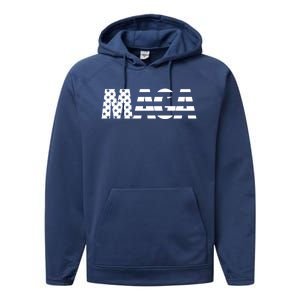 Maga Trump 2020 Reelect American Flag Vote 45 Slogan Gift Cool Gift Performance Fleece Hoodie