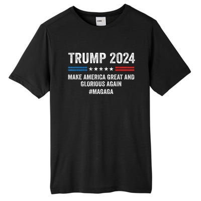 Magaga Trump 2024 Make America Great And Glorious Again Tall Fusion ChromaSoft Performance T-Shirt