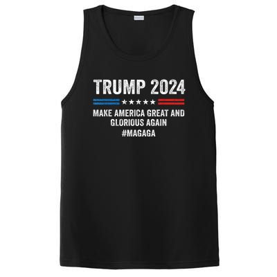 Magaga Trump 2024 Make America Great And Glorious Again PosiCharge Competitor Tank