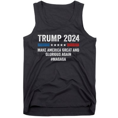 Magaga Trump 2024 Make America Great And Glorious Again Tank Top