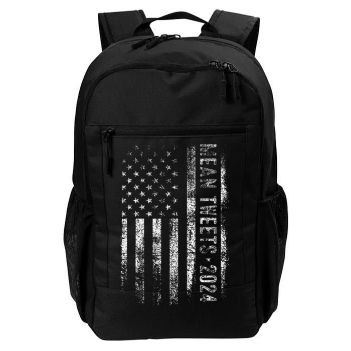 Mean Tweets 2024 Funny Trump Election Vintage American Flag Daily Commute Backpack