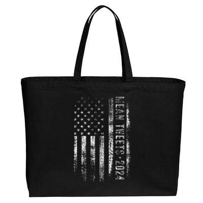 Mean Tweets 2024 Funny Trump Election Vintage American Flag Cotton Canvas Jumbo Tote