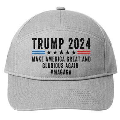 MAGAGA Trump 2024 Make America Great And Glorious Again 7-Panel Snapback Hat