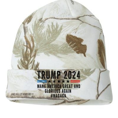 MAGAGA Trump 2024 Make America Great And Glorious Again Kati Licensed 12" Camo Beanie