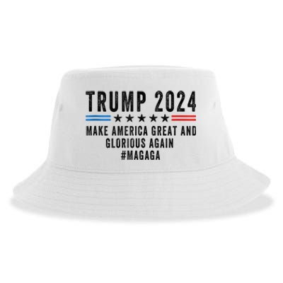 MAGAGA Trump 2024 Make America Great And Glorious Again Sustainable Bucket Hat