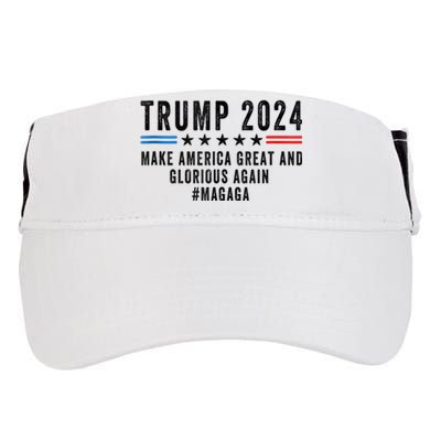 MAGAGA Trump 2024 Make America Great And Glorious Again Adult Drive Performance Visor