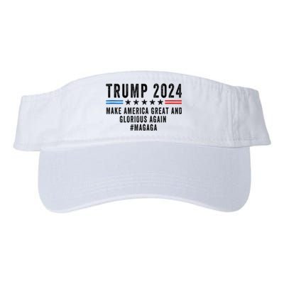 MAGAGA Trump 2024 Make America Great And Glorious Again Valucap Bio-Washed Visor