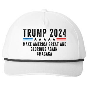 MAGAGA Trump 2024 Make America Great And Glorious Again Snapback Five-Panel Rope Hat