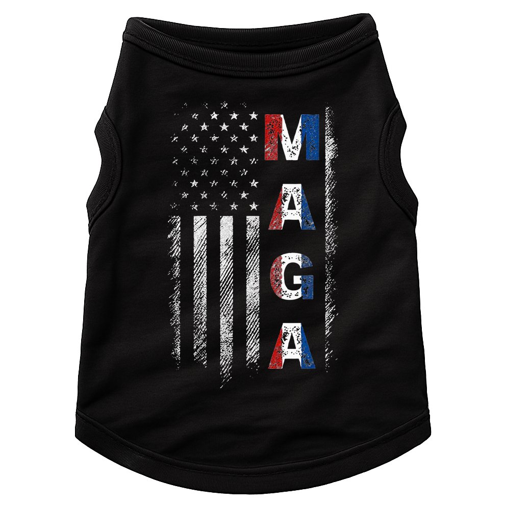 Maga Trump 2024 Us Flag American Doggie Tank