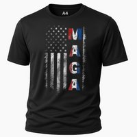 Maga Trump 2024 Us Flag American Cooling Performance Crew T-Shirt