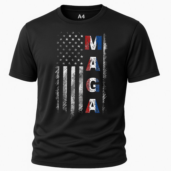 Maga Trump 2024 Us Flag American Cooling Performance Crew T-Shirt