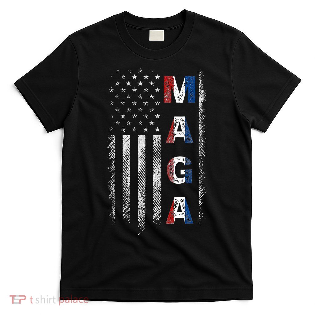 Maga Trump 2024 Us Flag American T-Shirt