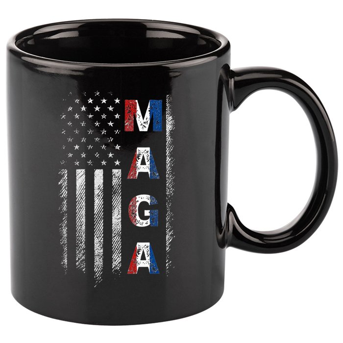 Maga Trump 2024 Us Flag American 11oz C Handle Ceramic Mug