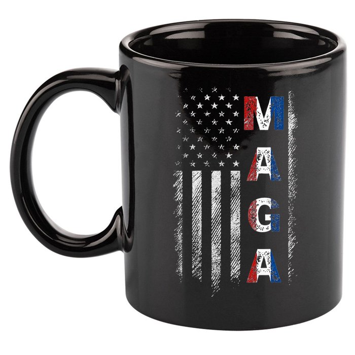 Maga Trump 2024 Us Flag American 11oz C Handle Ceramic Mug