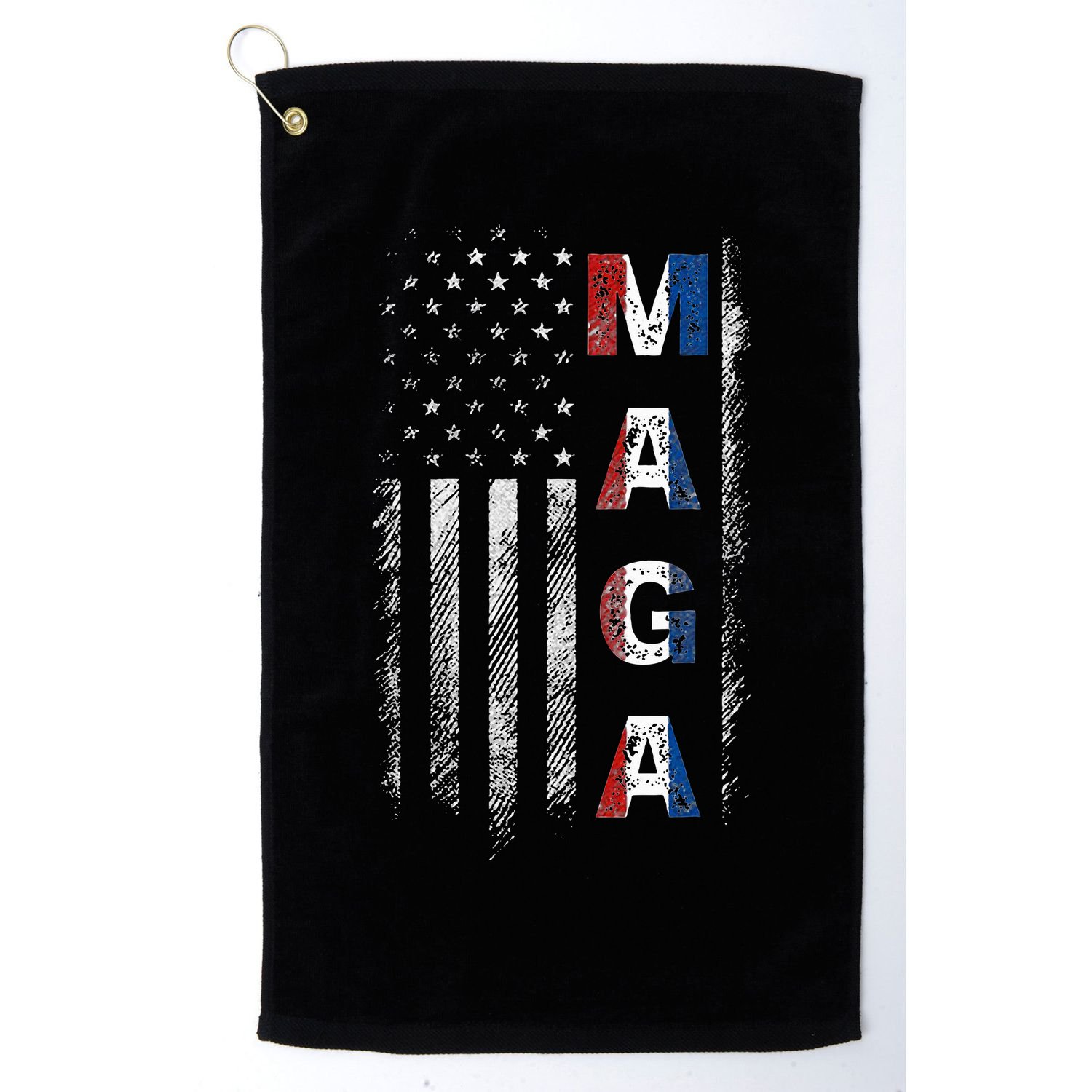 Maga Trump 2024 Us Flag American Golf Towel