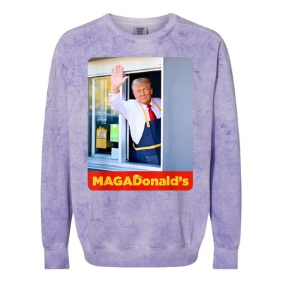 Magadonalds Trump 2024 Colorblast Crewneck Sweatshirt