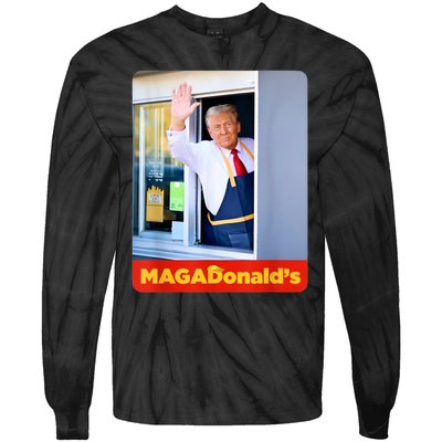 Magadonalds Trump 2024 Tie-Dye Long Sleeve Shirt