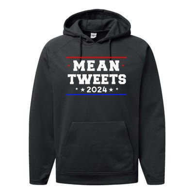 Mean Tweets 2024 Funny Trump Performance Fleece Hoodie