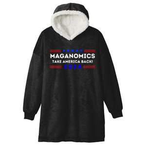 Maganomics Trump 2024 Take America Back Trump Election 2024 Hooded Wearable Blanket