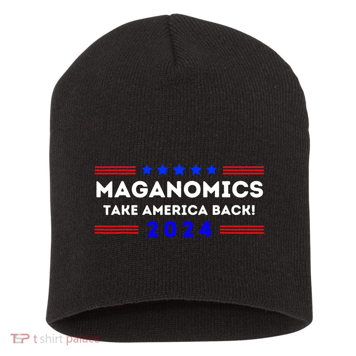Maganomics Trump 2024 Take America Back Trump Election 2024 Short Acrylic Beanie