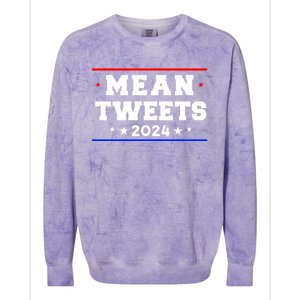 Mean Tweets 2024 Funny Trump Colorblast Crewneck Sweatshirt