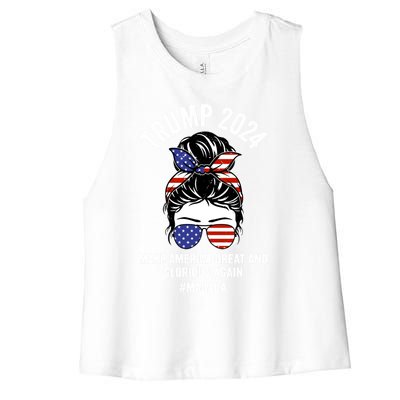 Magaga Trump 2024 Make America Great And Glorious Again Gift Women's Racerback Cropped Tank