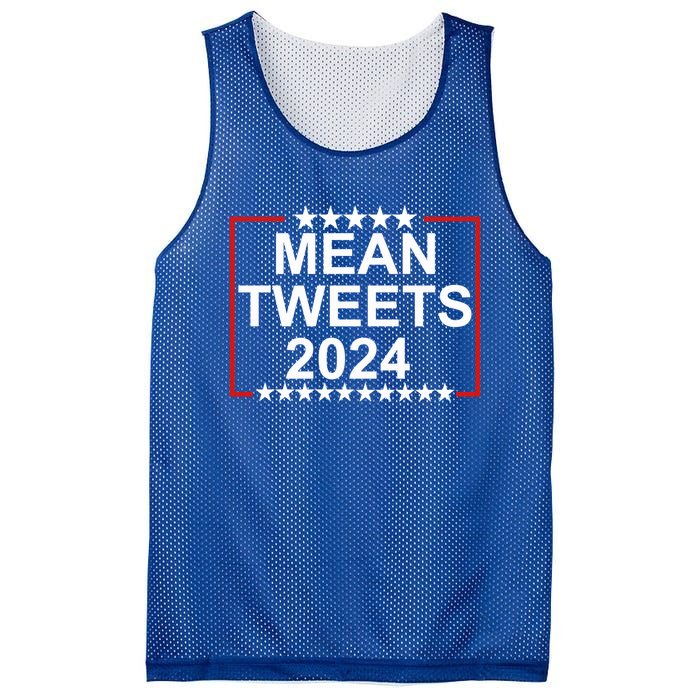 Mean Tweets 2024 Funny Donald Trump Conservative Gag Gift Mesh Reversible Basketball Jersey Tank