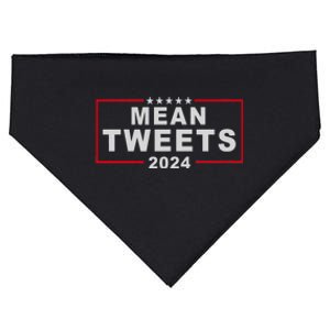 Mean Tweets 2024 Usa Election President Donald Trump Funny USA-Made Doggie Bandana