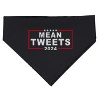 Mean Tweets 2024 Usa Election President Donald Trump Funny USA-Made Doggie Bandana